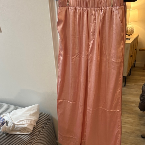 Daily Drills Blush Satin Pants